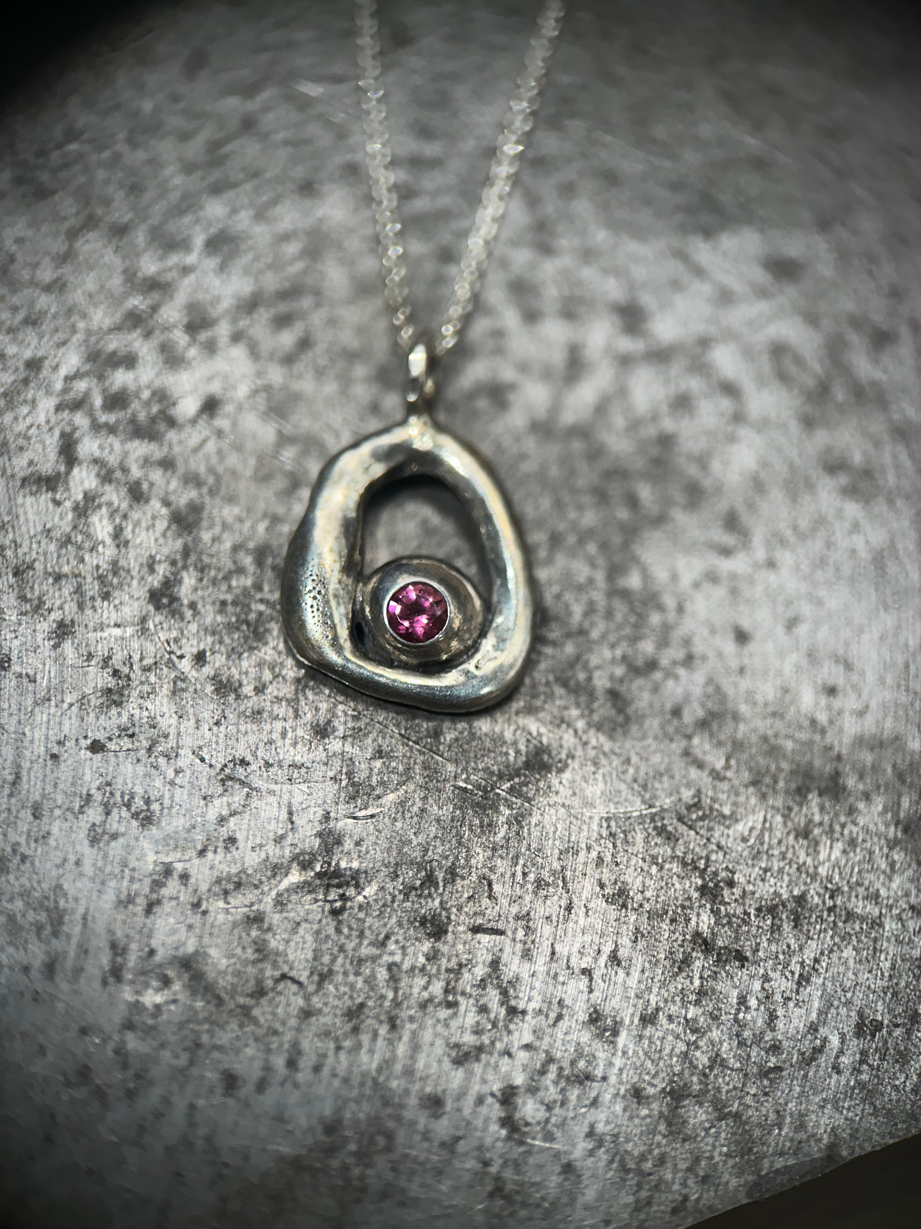 Delia Pendant ~ Rose Tourmaline