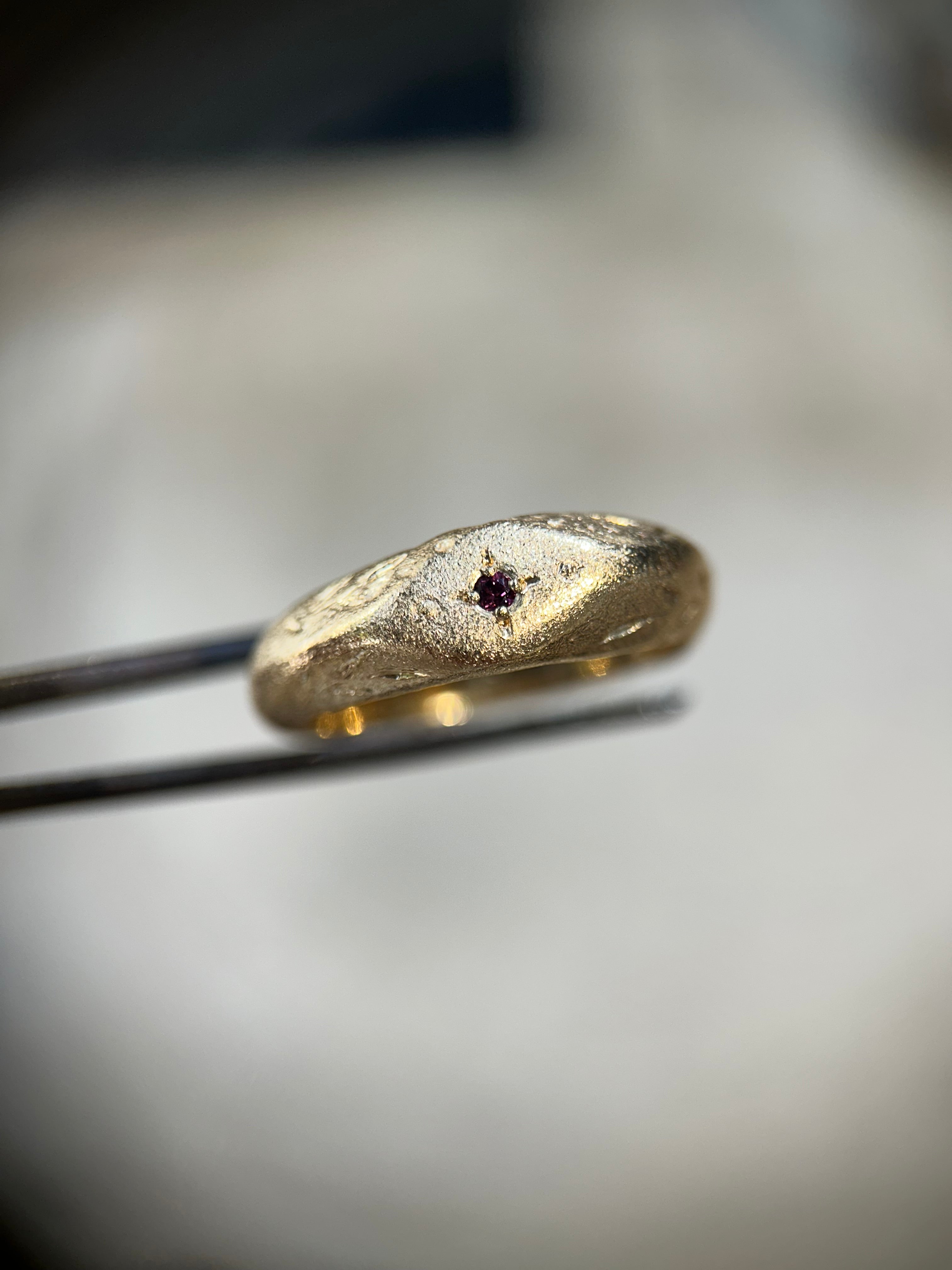 Nature Signet - gold filled