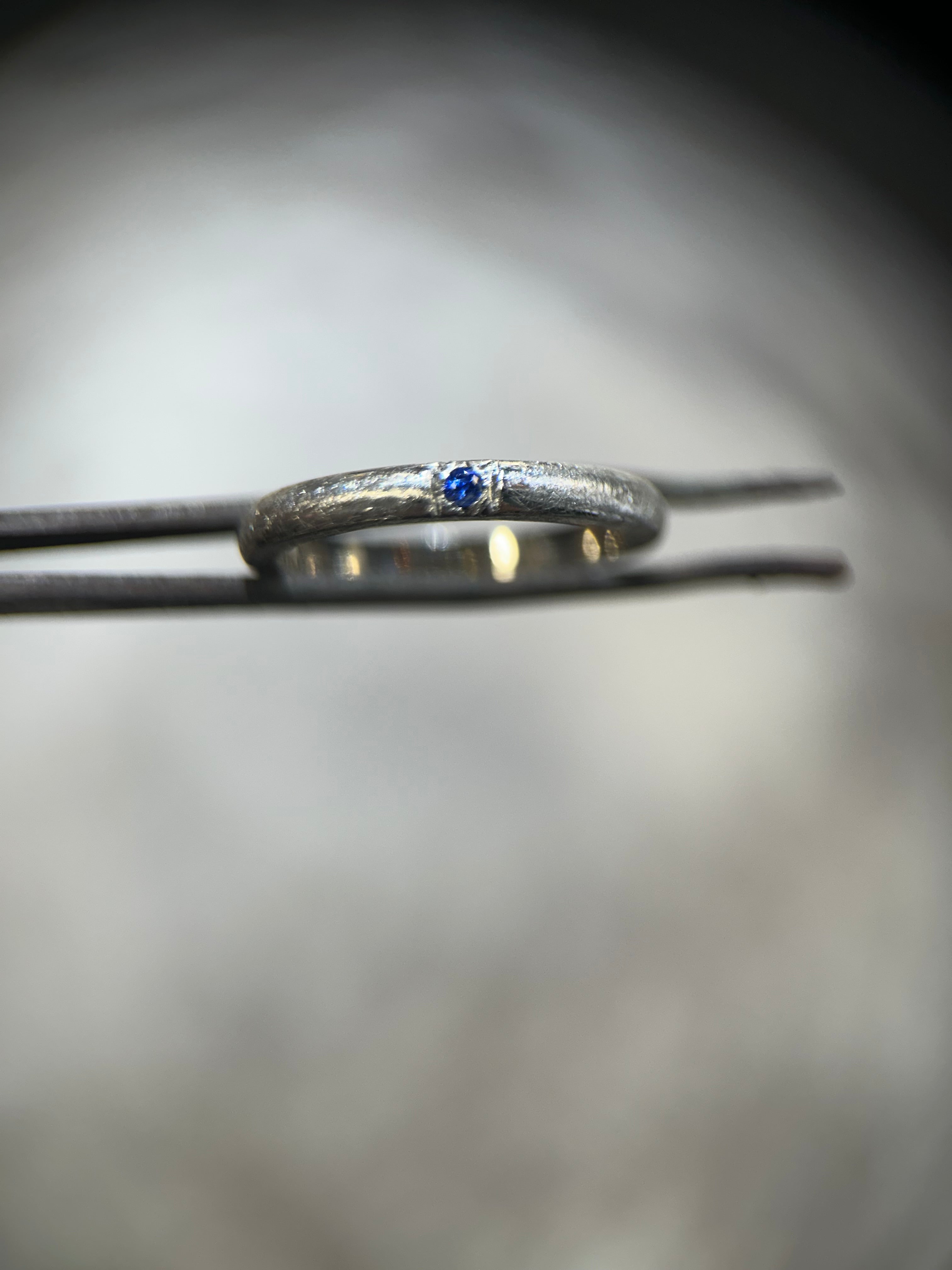 Contemporary -Sterling Silver Sapphire - Ice effect