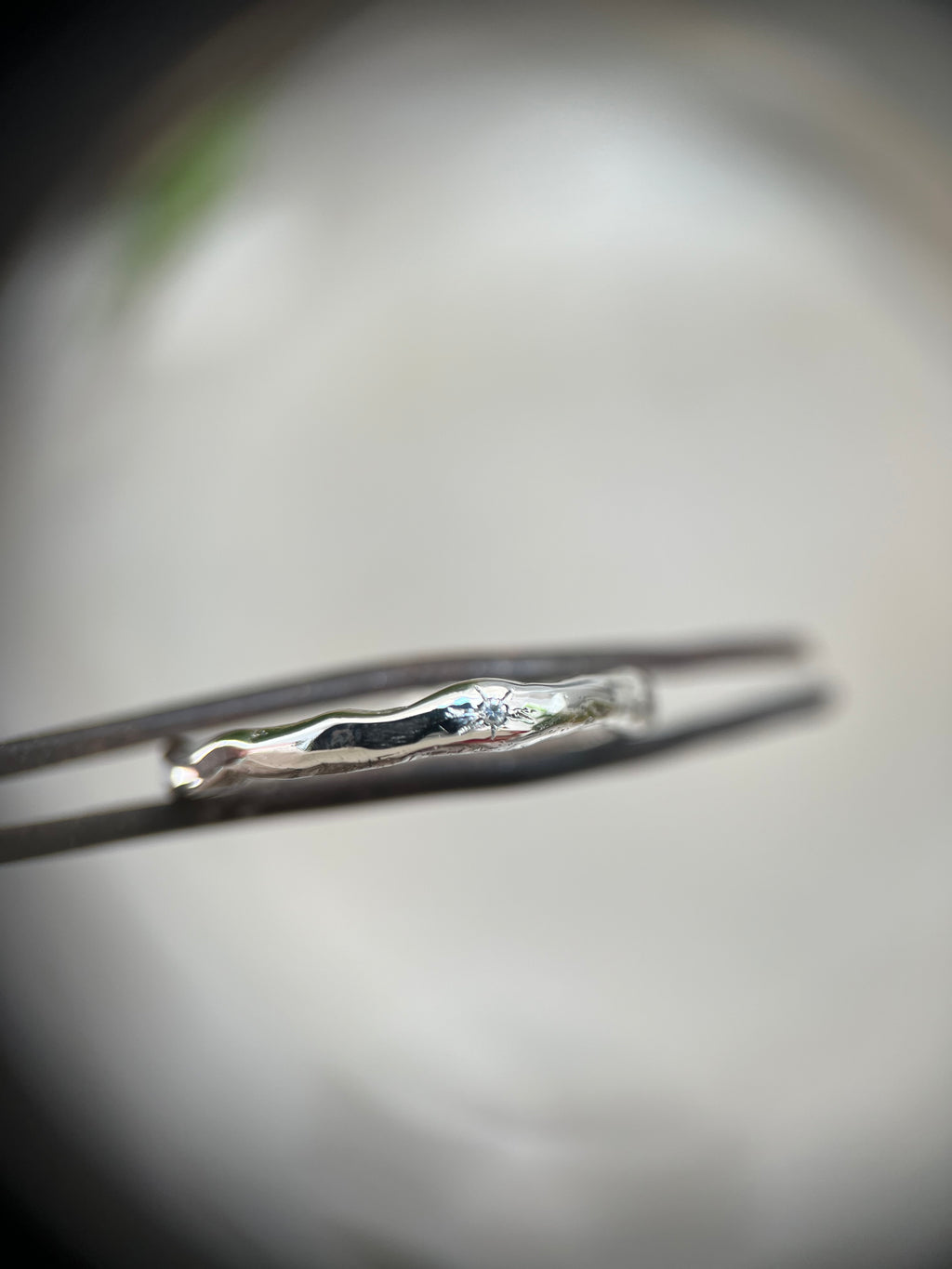 Anello  Organica con diamante