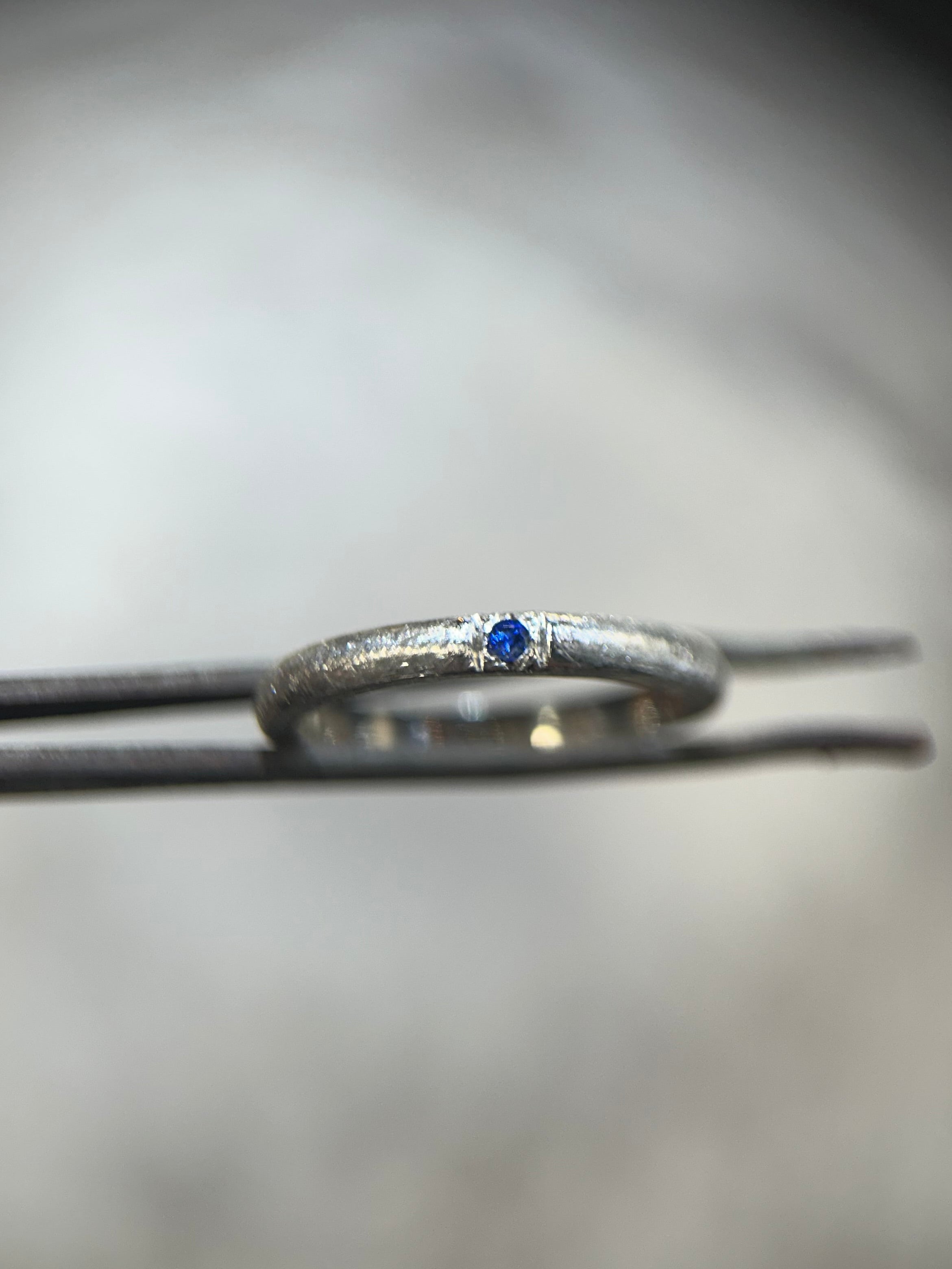 Contemporary -Sterling Silver Sapphire - Ice effect