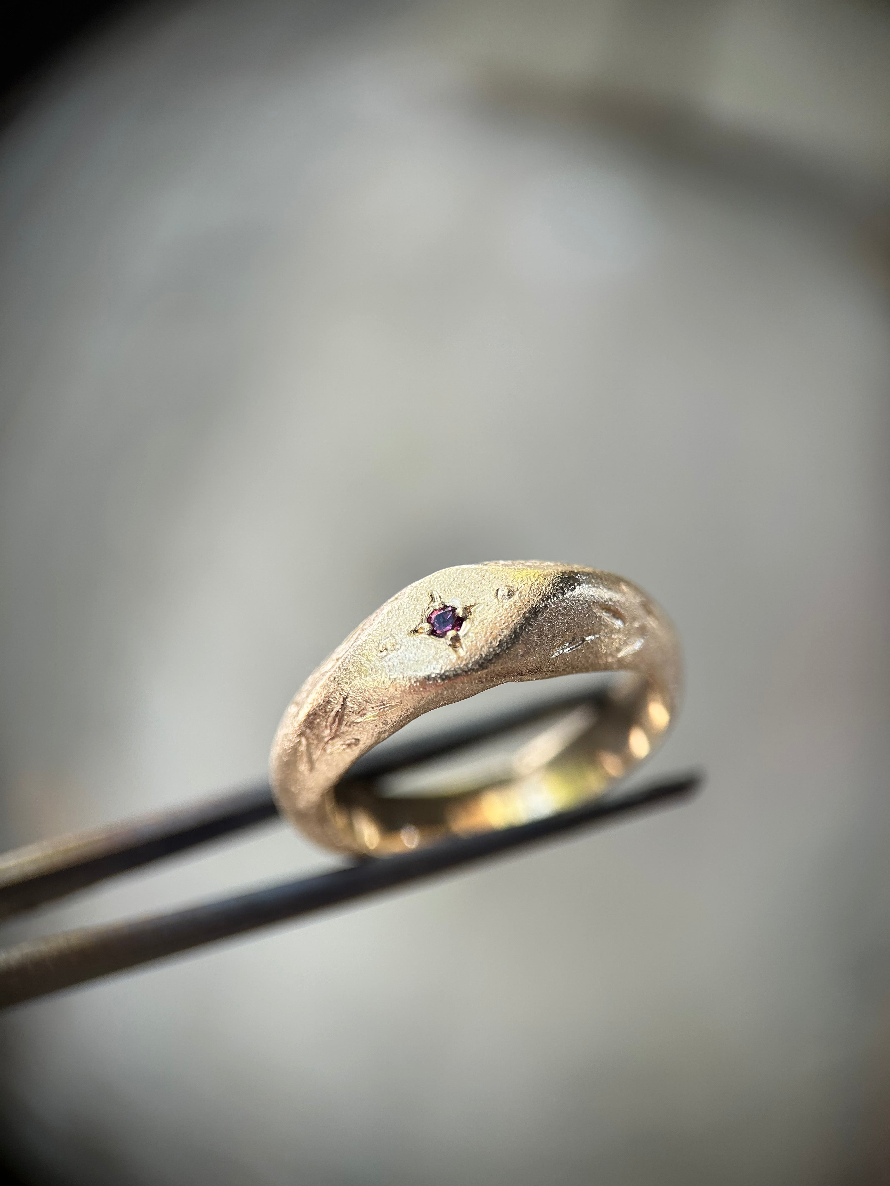 Nature Signet - gold filled
