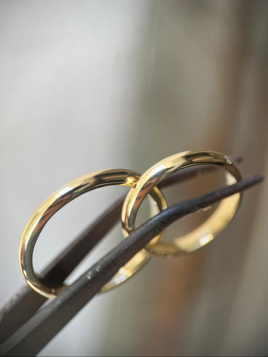 Classic Wedding bands 18k Gold - Bright effect