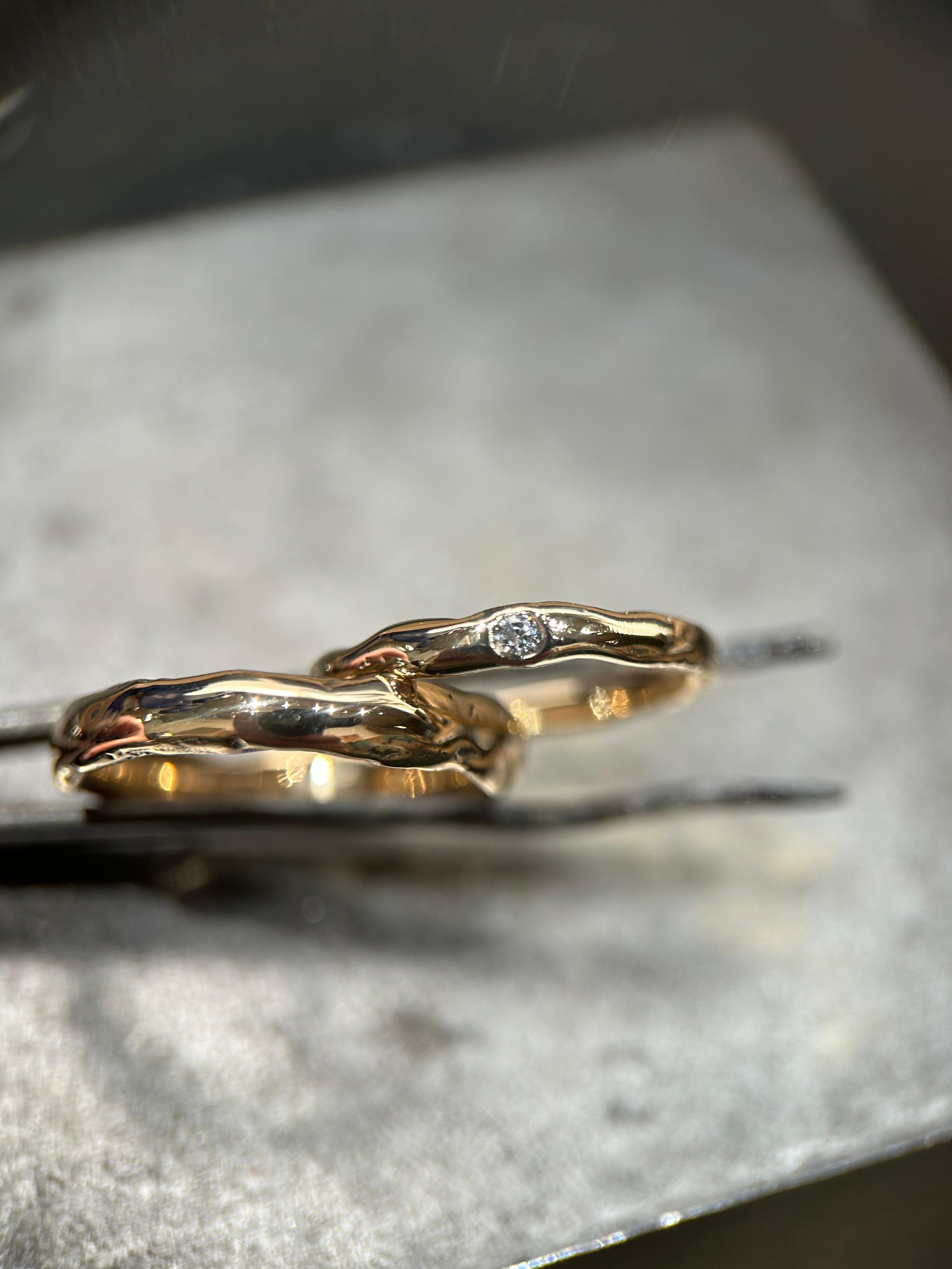 Organic Wedding Bands Workshop - Gold